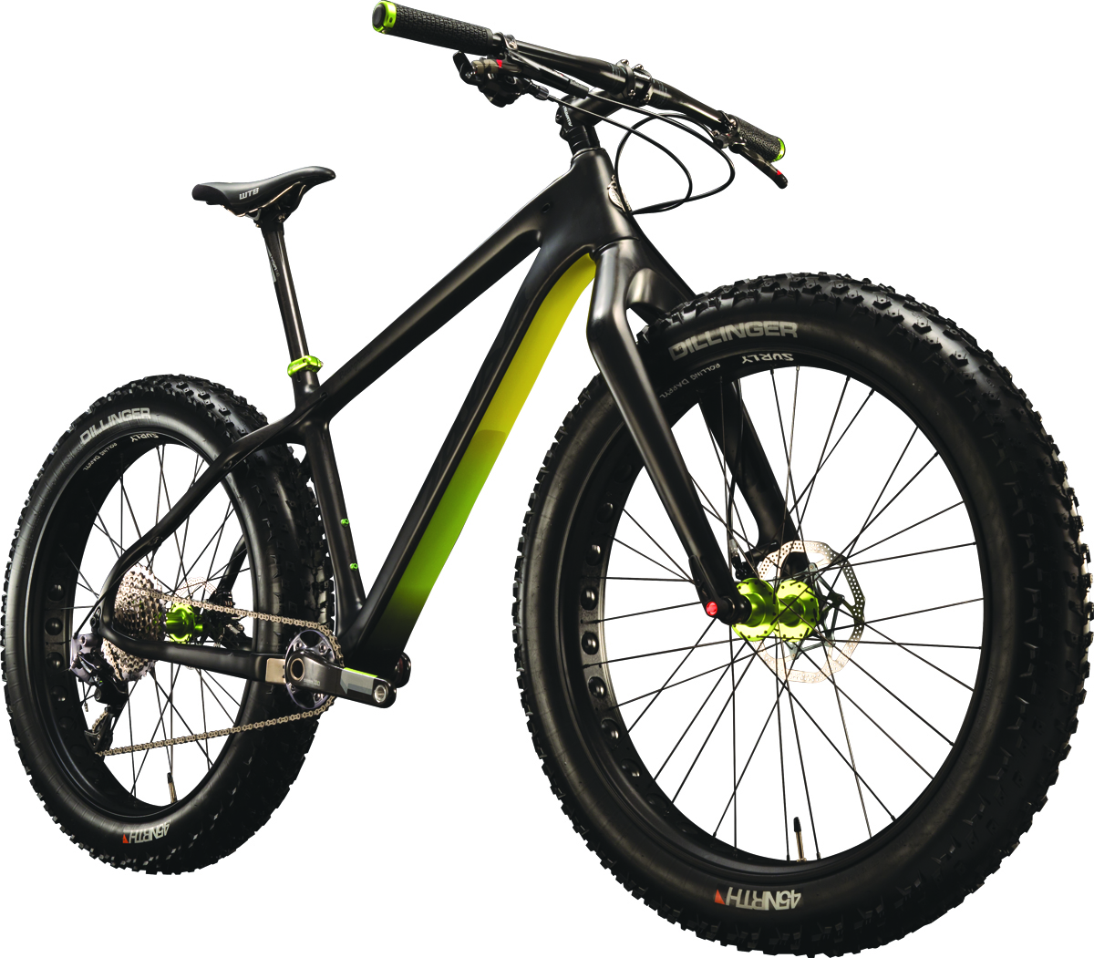 Yellow-green mudgard/downtube fade.