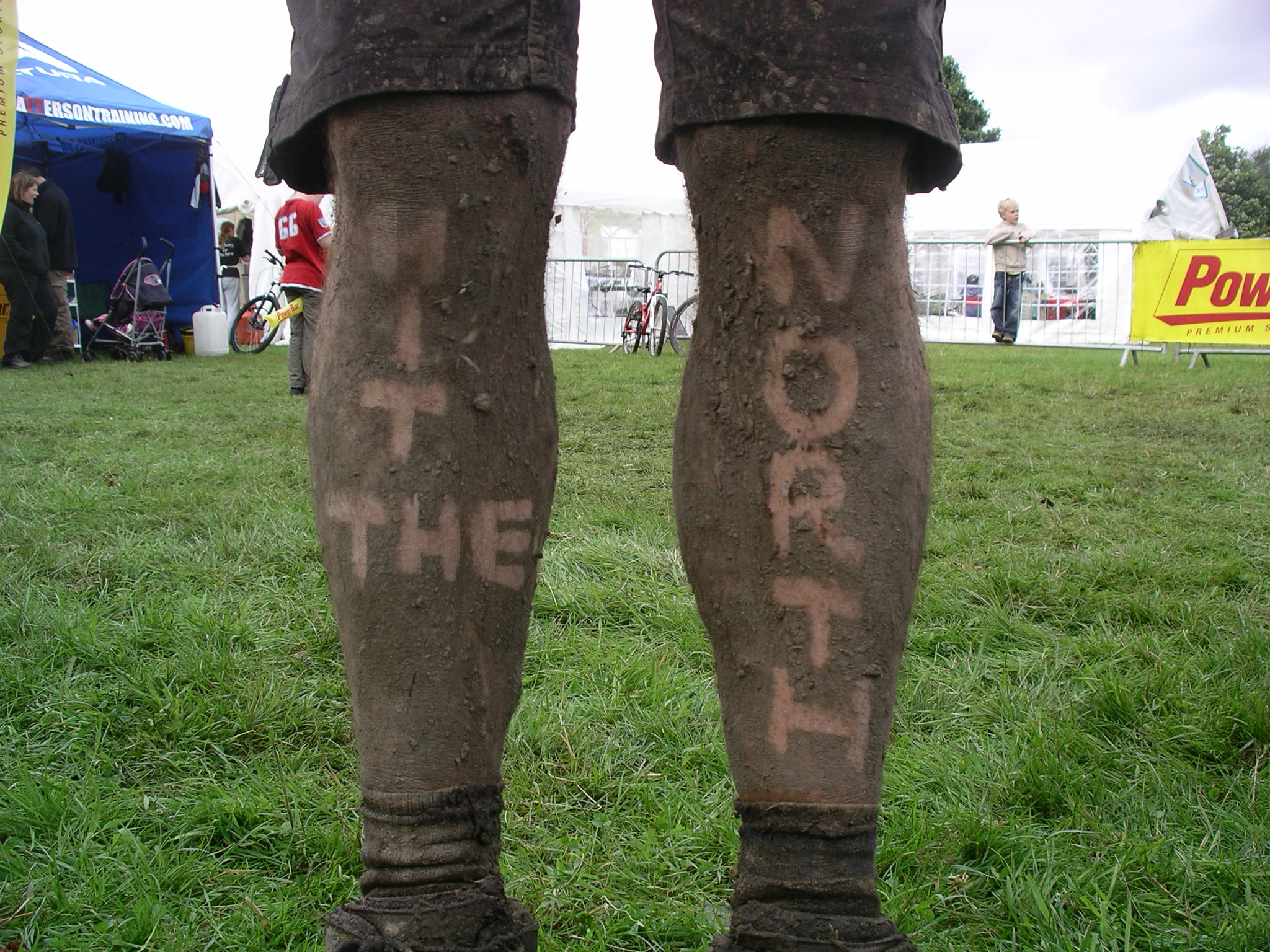 The writing's in the mud