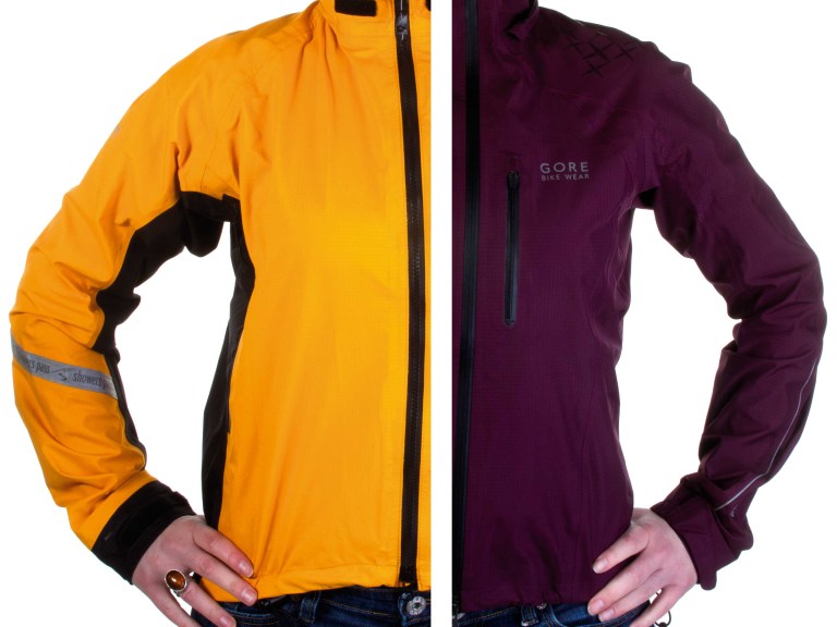Showers Pass Elite 2.1 jacket and Gore Bike Wear Alp-X 2.0 Gore-Tex Active Lady jacket