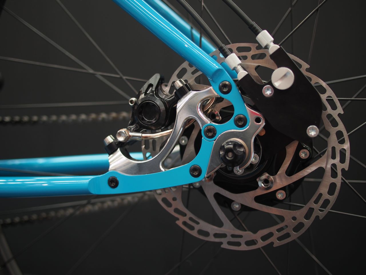 Check those dropouts and the brake hose