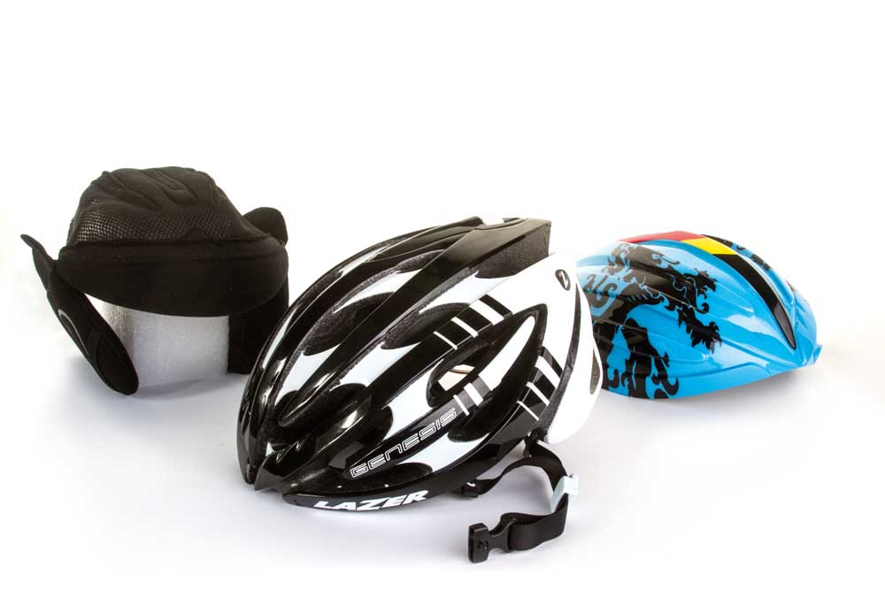 Lazer Genesis helmet with limited edition Flanders aero-shell