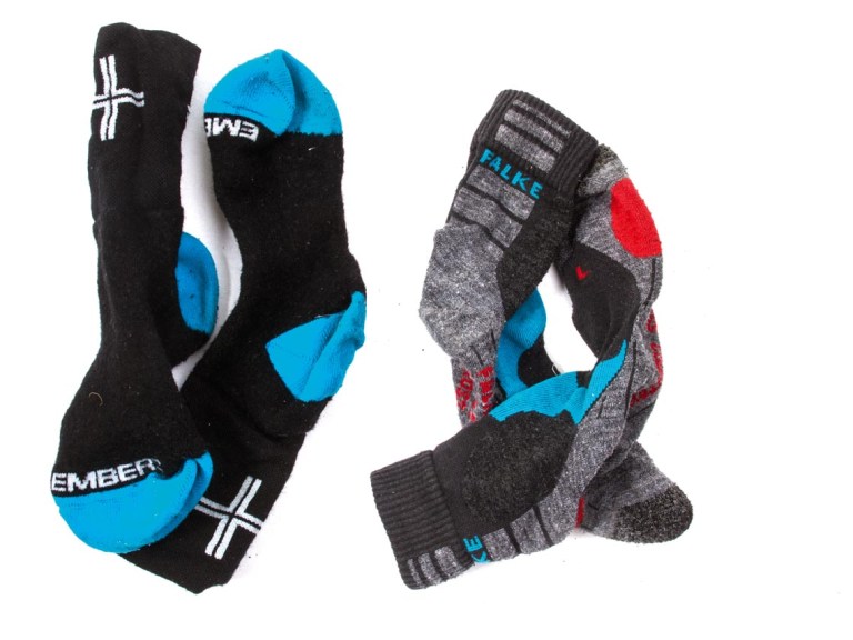 Embers Winter Quarter socks and Falke BC3 Cross Country socks