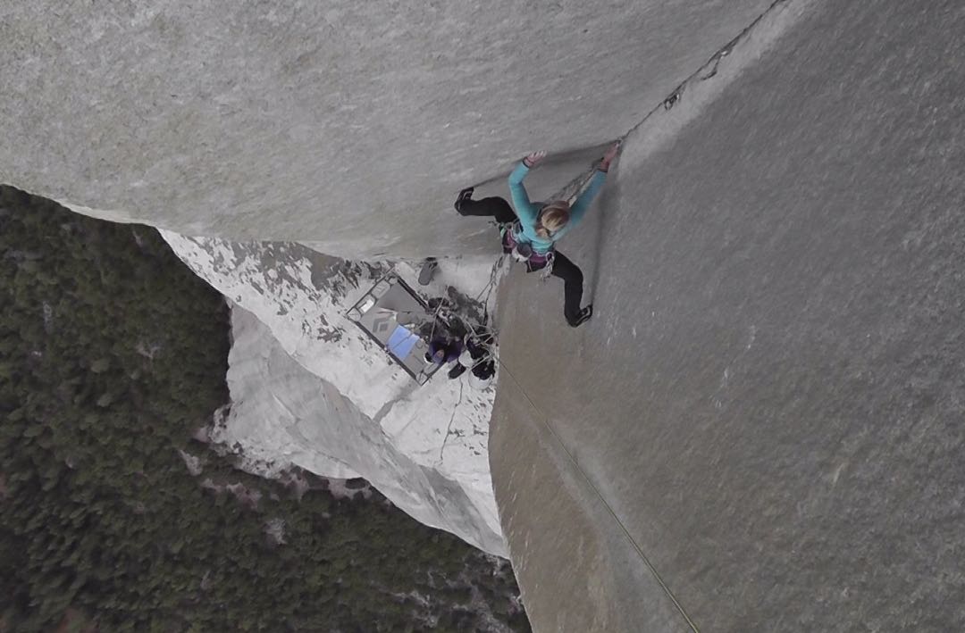 Hazel Findlay on p25 of Premuir, 8b, El Cap
