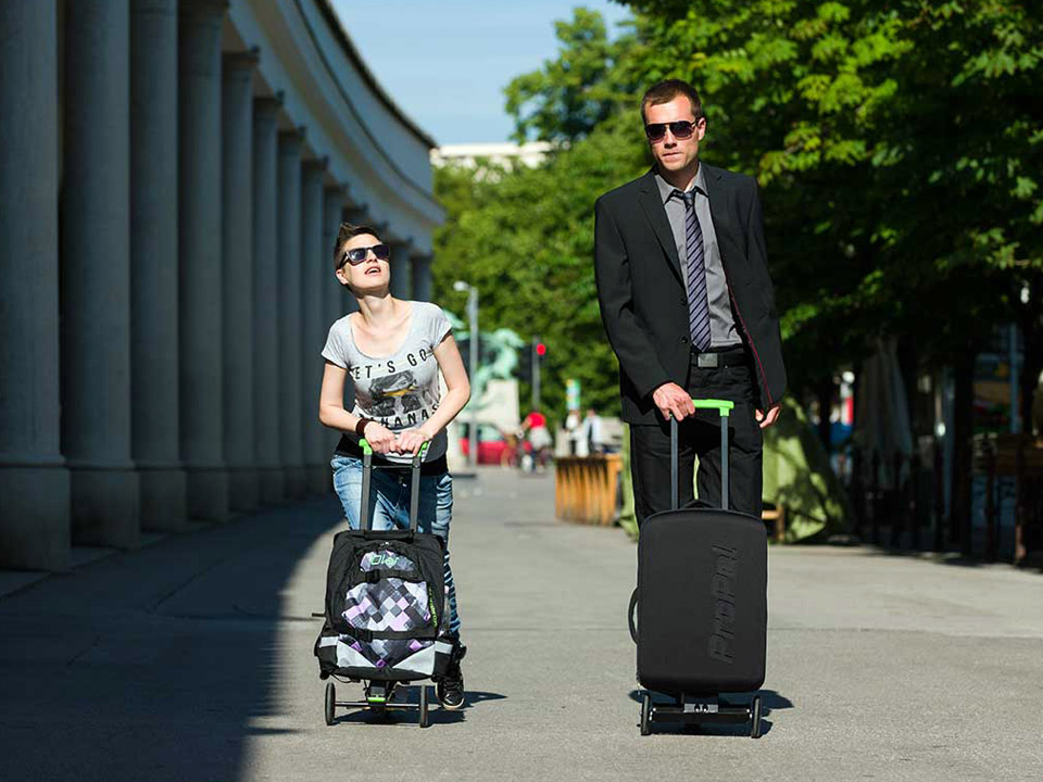 One of these people is having more fun than the person on the right.