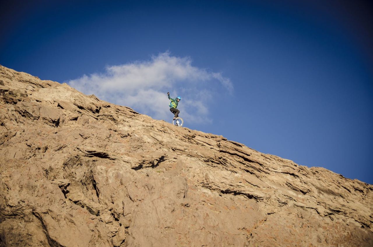 Downhill Unicycling – Mount Damavand Iran