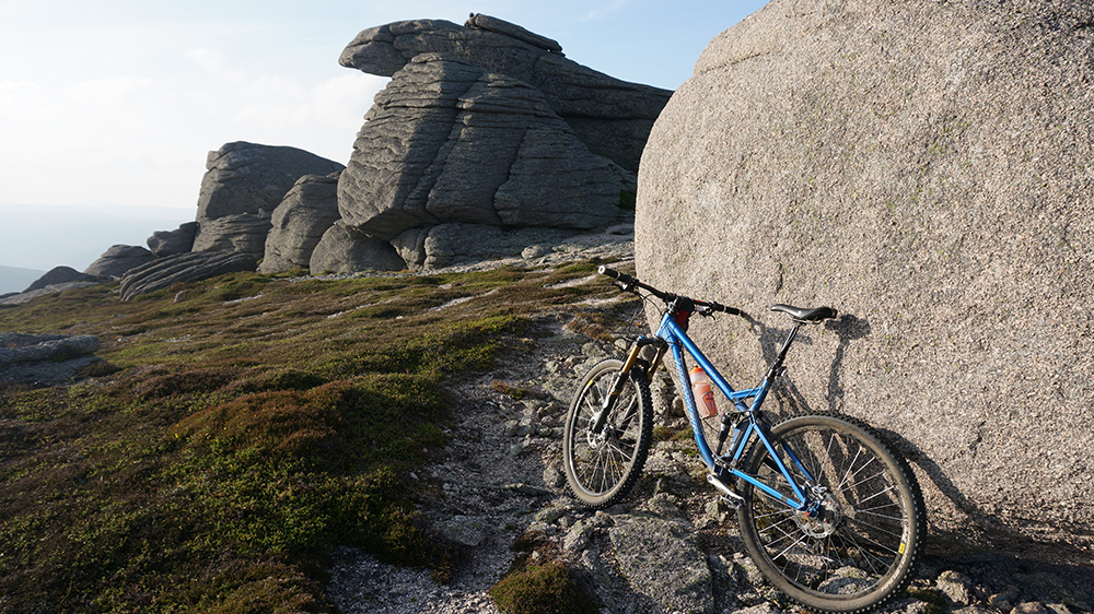 Bike, meet rock. Rock, bike.