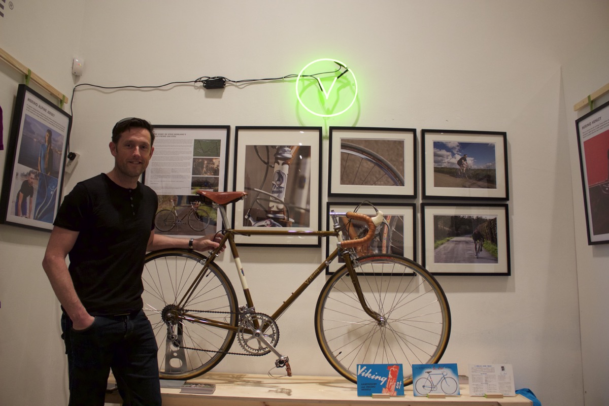 Man and bike, Dave and Steve’s Viking Ian Steel