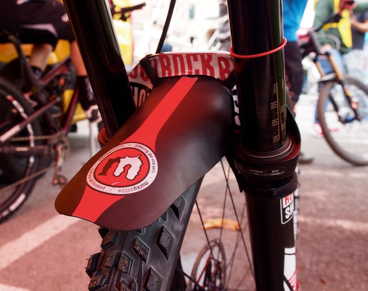 Stickers to prevent mud build up