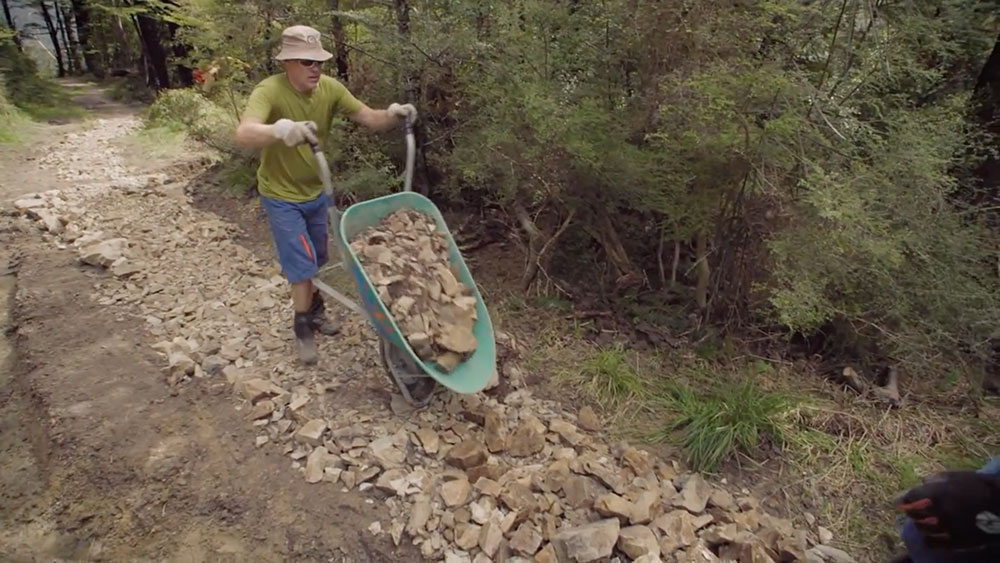 ground effect, trail building, wharfedale track, new zealand