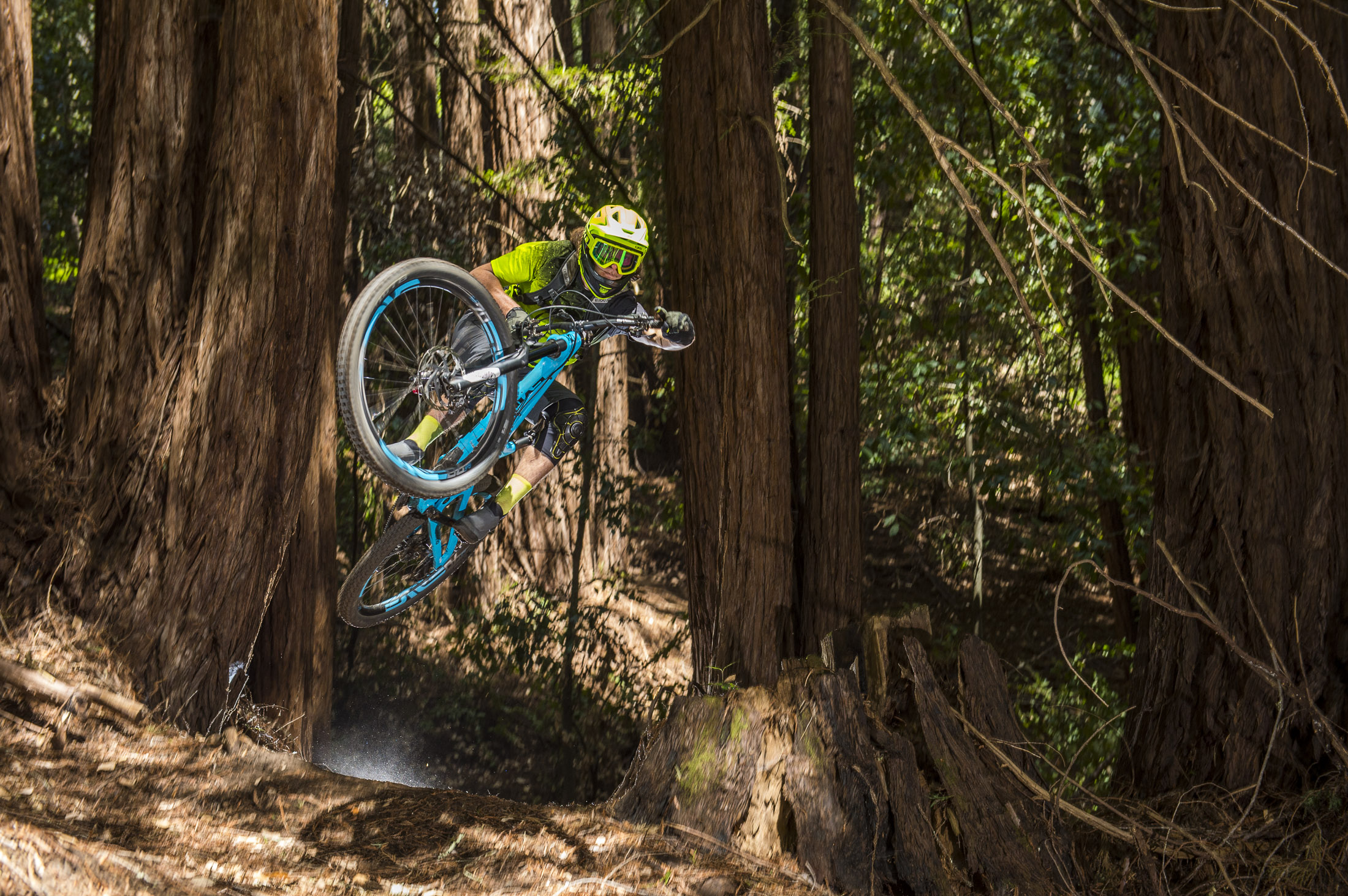 All Mountain Mountain Biking with 2017 Giro MTB clothing and gear on trails near Santa Cruz, CA.