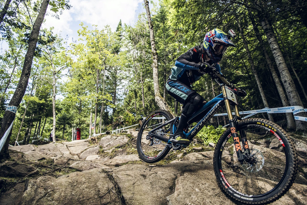 Danny Hart performs at the UCI DH World Tour in Mont Saint Anne, Canada on August 6th, 2016 // Bartek Wolinski/Red Bull Content Pool // P-20160807-00071 // Usage for editorial use only // Please go to www.redbullcontentpool.com for further information. //