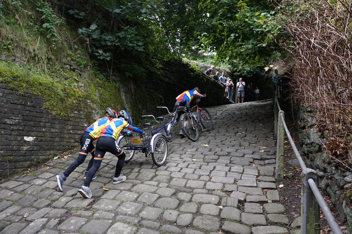 up the buttress hebden bridge climb steep cobble