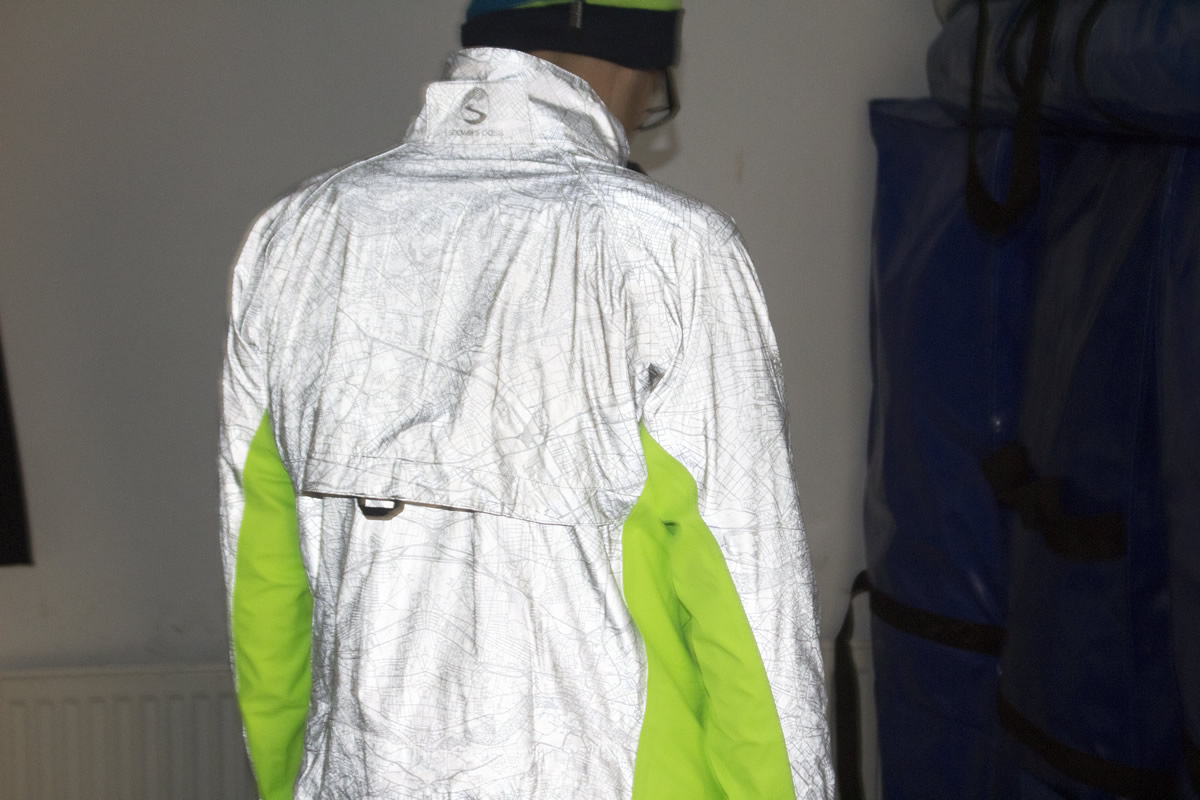 Showers Pass Torch Jacket - In the dark, with a flash