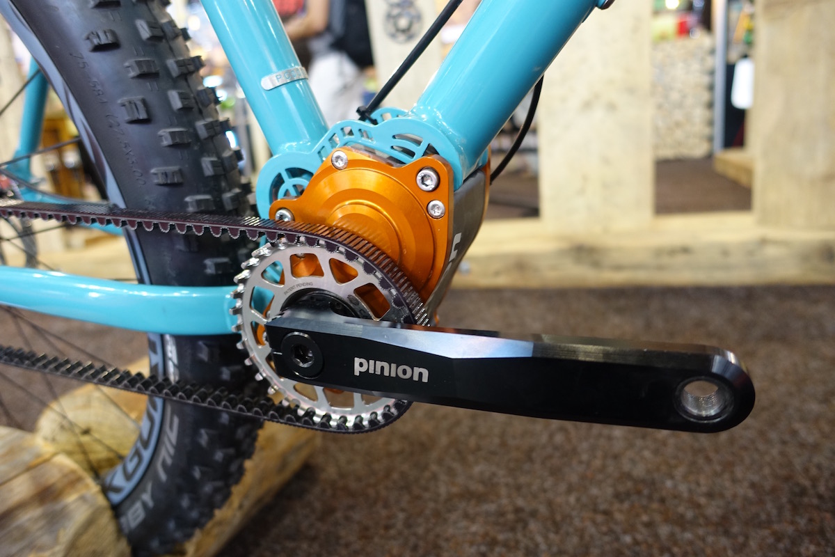 steel custom hardtail pinion gearbox internal drivetrain belt drive 27.5 plus