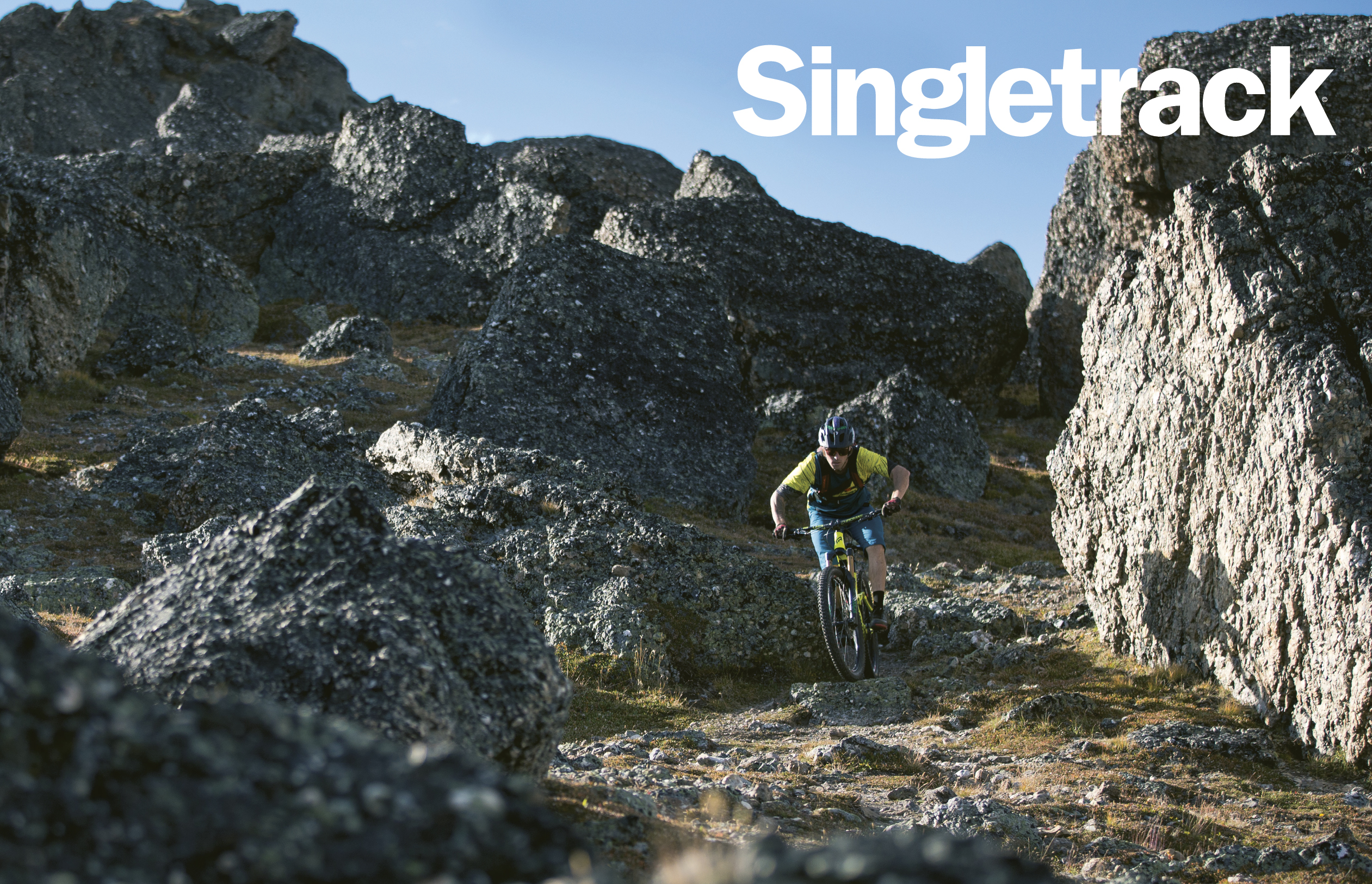 singletrack 109 cover shot rocks canada