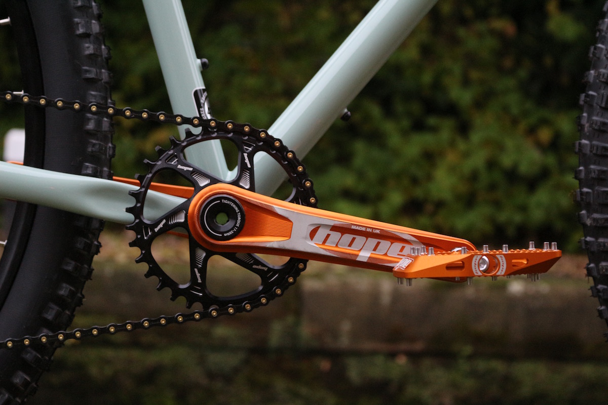brother cycles big bro off road bikepacking touring hope brake crank pedal cassette orange bling shiny steel brooks