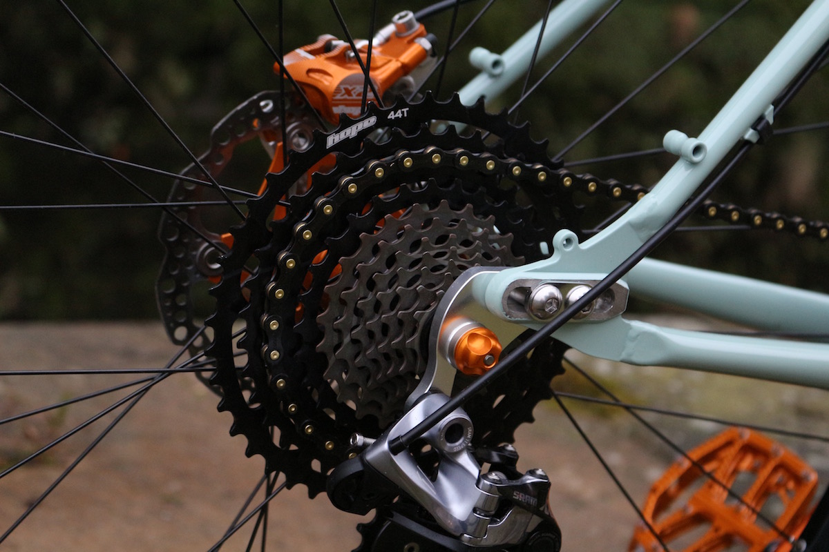 brother cycles big bro off road bikepacking touring hope brake crank pedal cassette orange bling shiny steel brooks