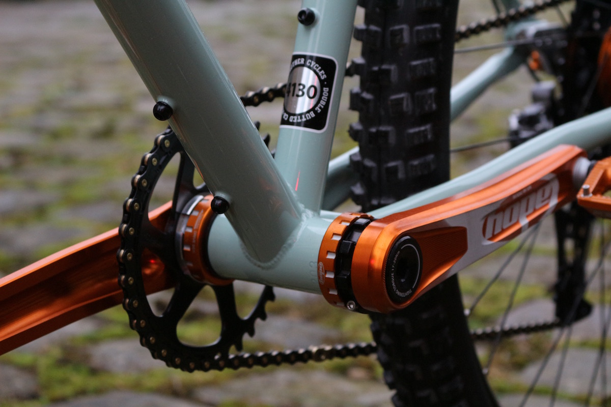 brother cycles big bro off road bikepacking touring hope brake crank pedal cassette orange bling shiny steel brooks