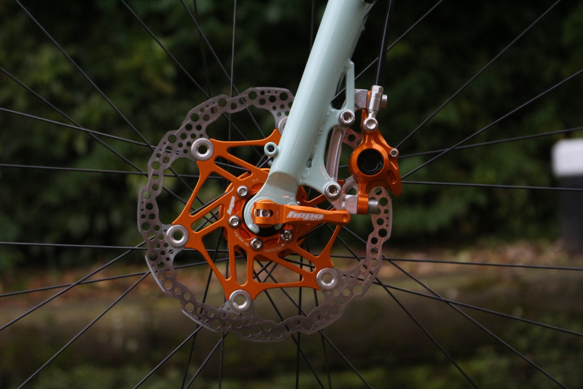 brother cycles big bro off road bikepacking touring hope brake crank pedal cassette orange bling shiny steel brooks