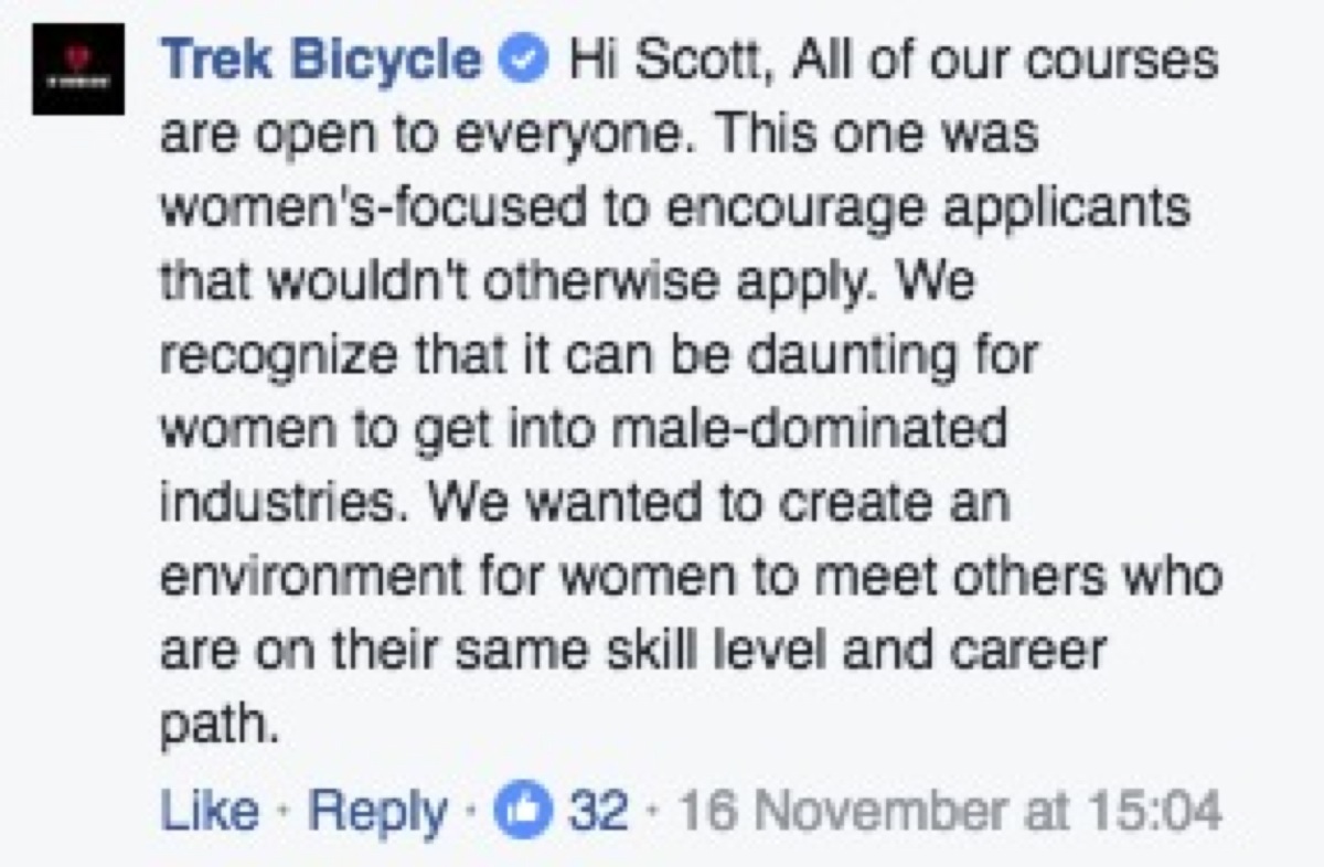 Trek Women's Technician Course Facebook