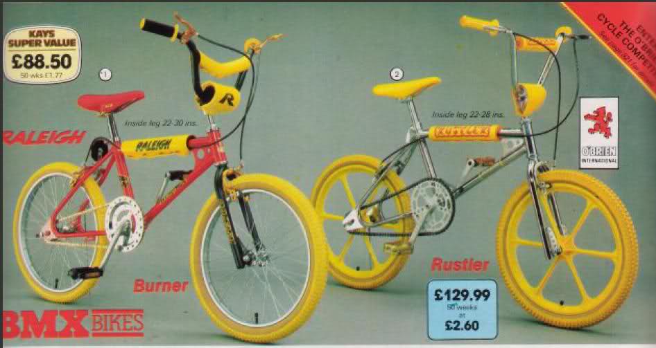 raleigh burner bmx vintage retro