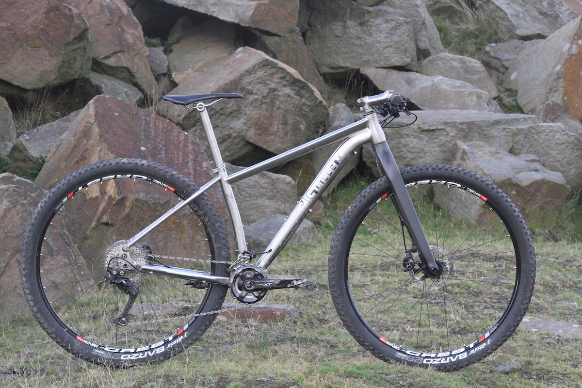 j. guillem titanium hardtail 29er rigid carbon stans ztr crest shimano deore xt 2x11 issue 108 biketest