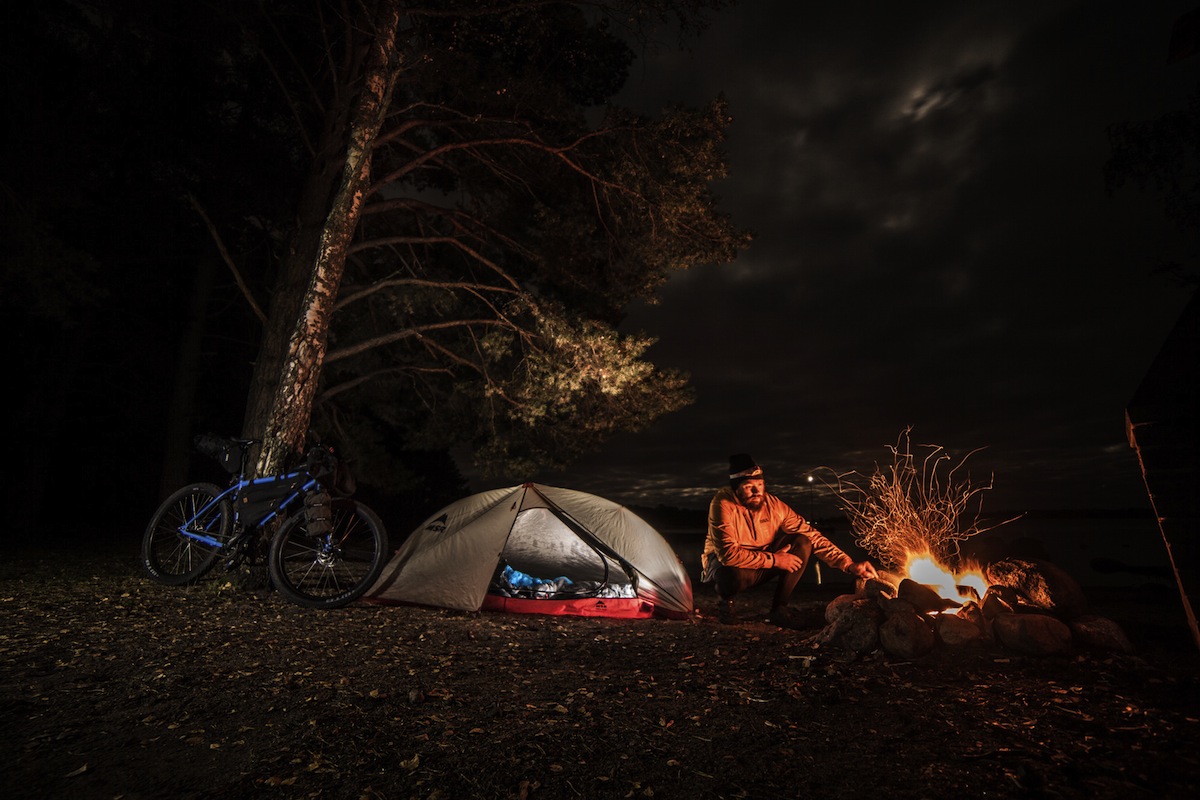 kona unit singlespeed bikepacking finland camping adventure trees