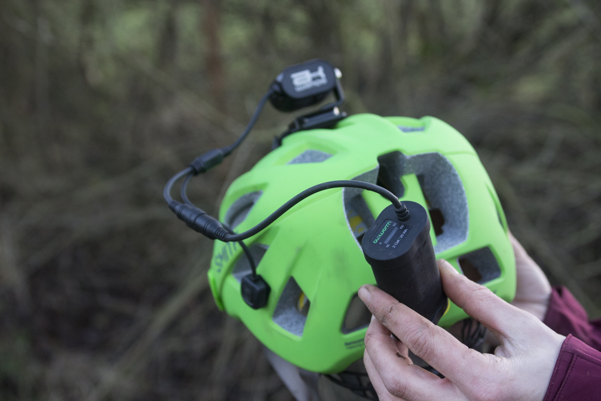 gloworm cx trail handlebar light helmet led