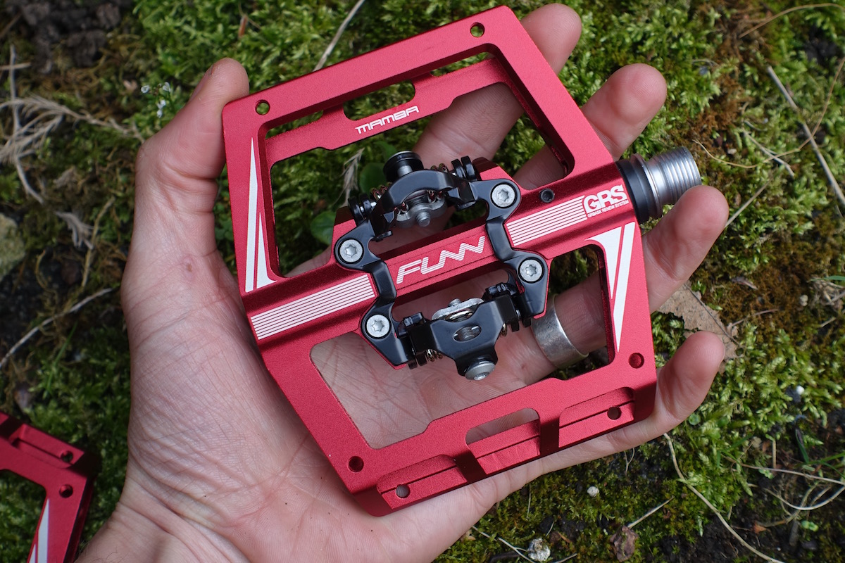 funn mamba spd clipless pedals platform pins
