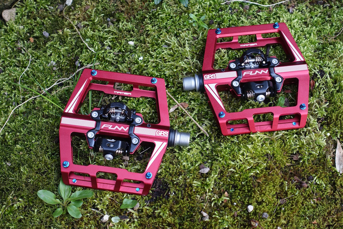 funn mamba spd clipless pedals platform pins