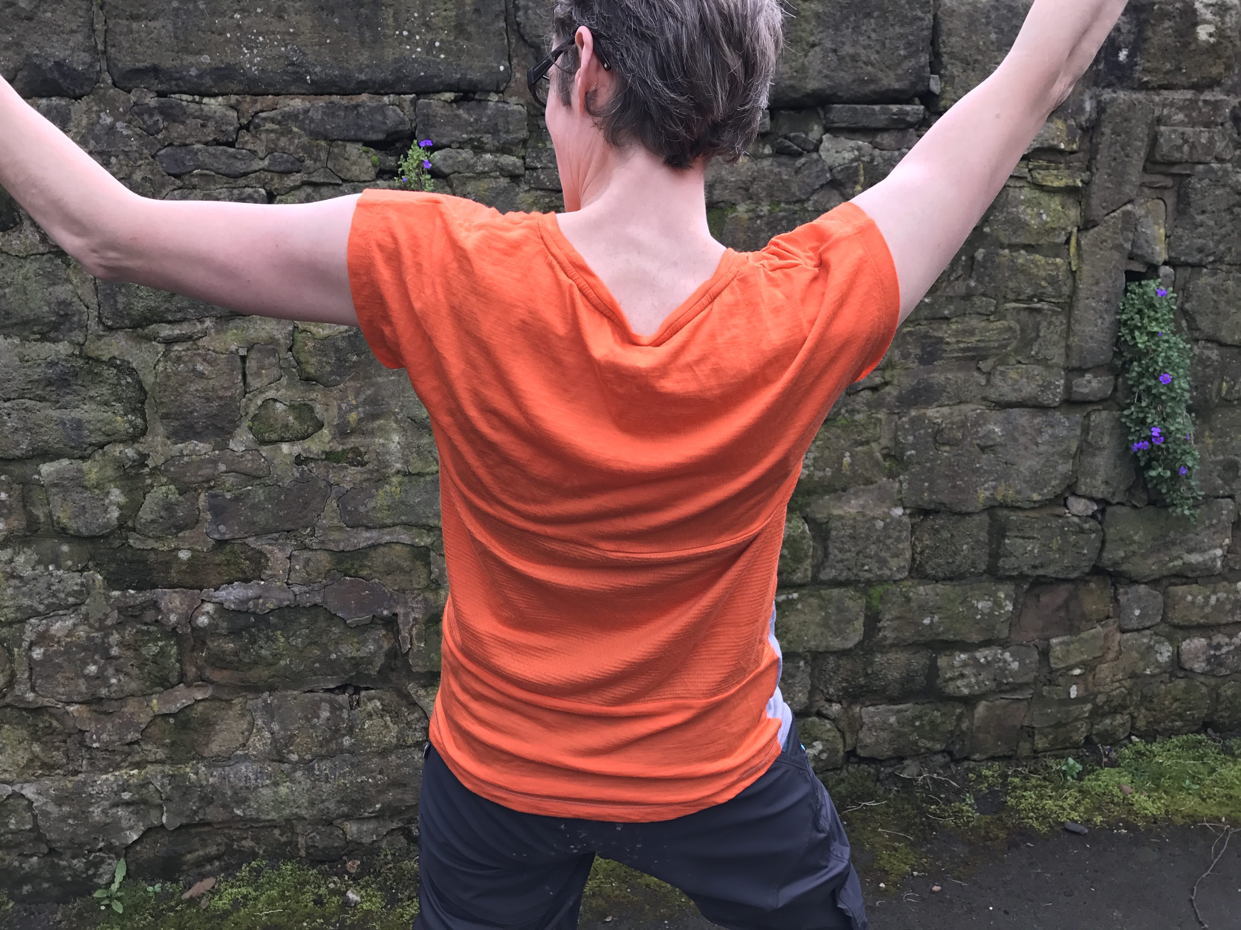 Hannah likes these tops so much, she's dancing.