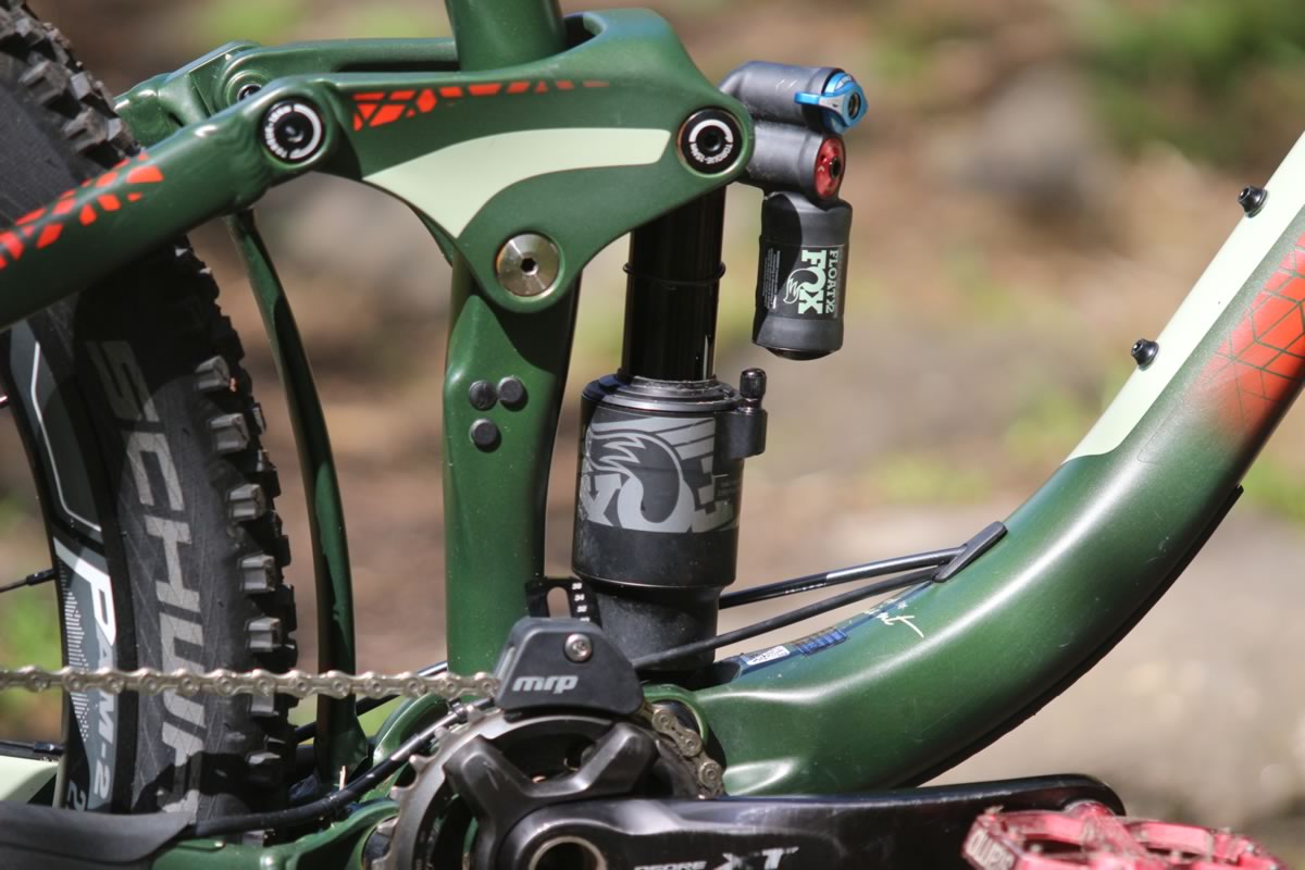 Trunnion mount and Fox Shock.