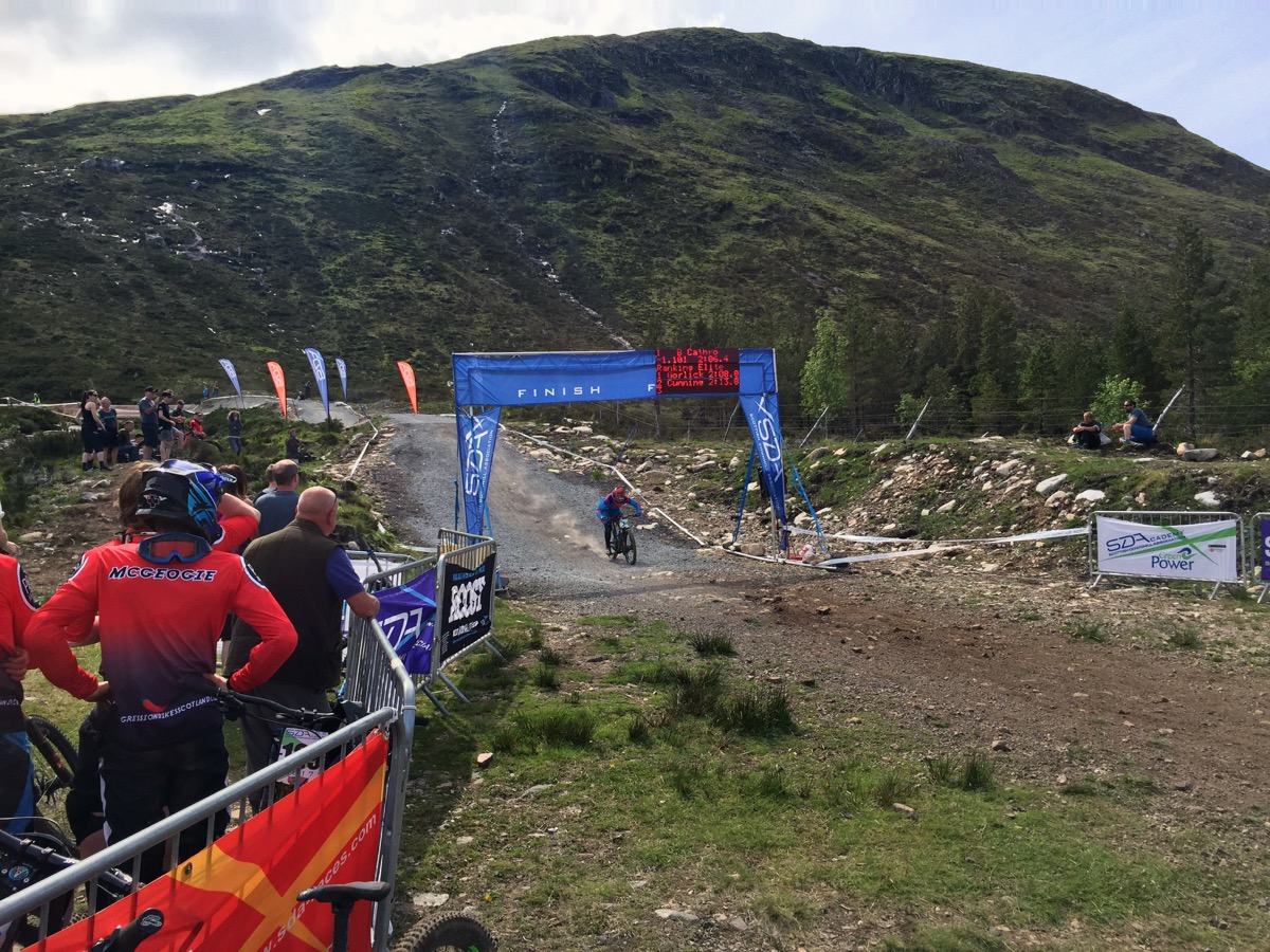 The exact moment he won it! Ben Cathro crosses the line