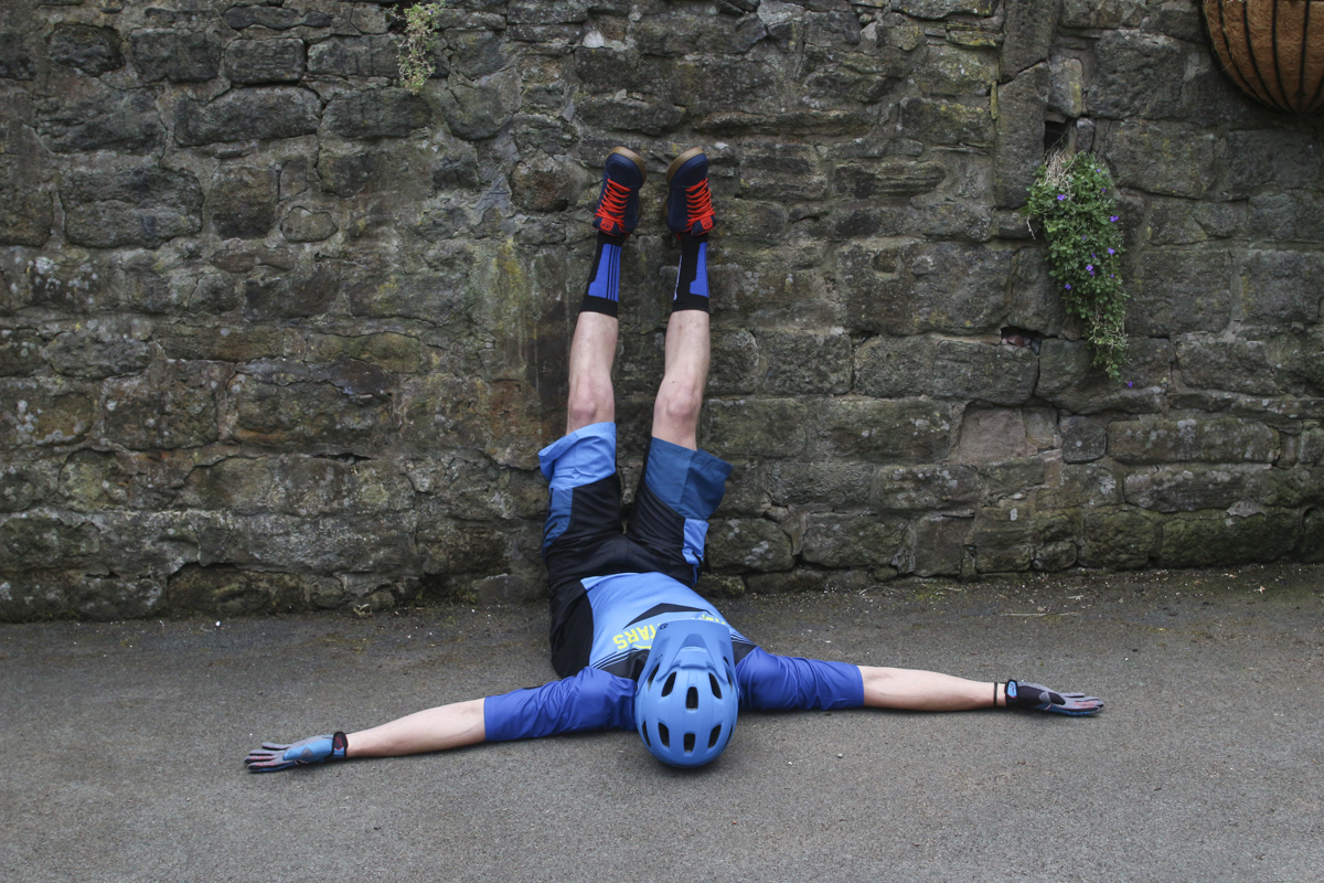 Unconventional posing, or passed out?