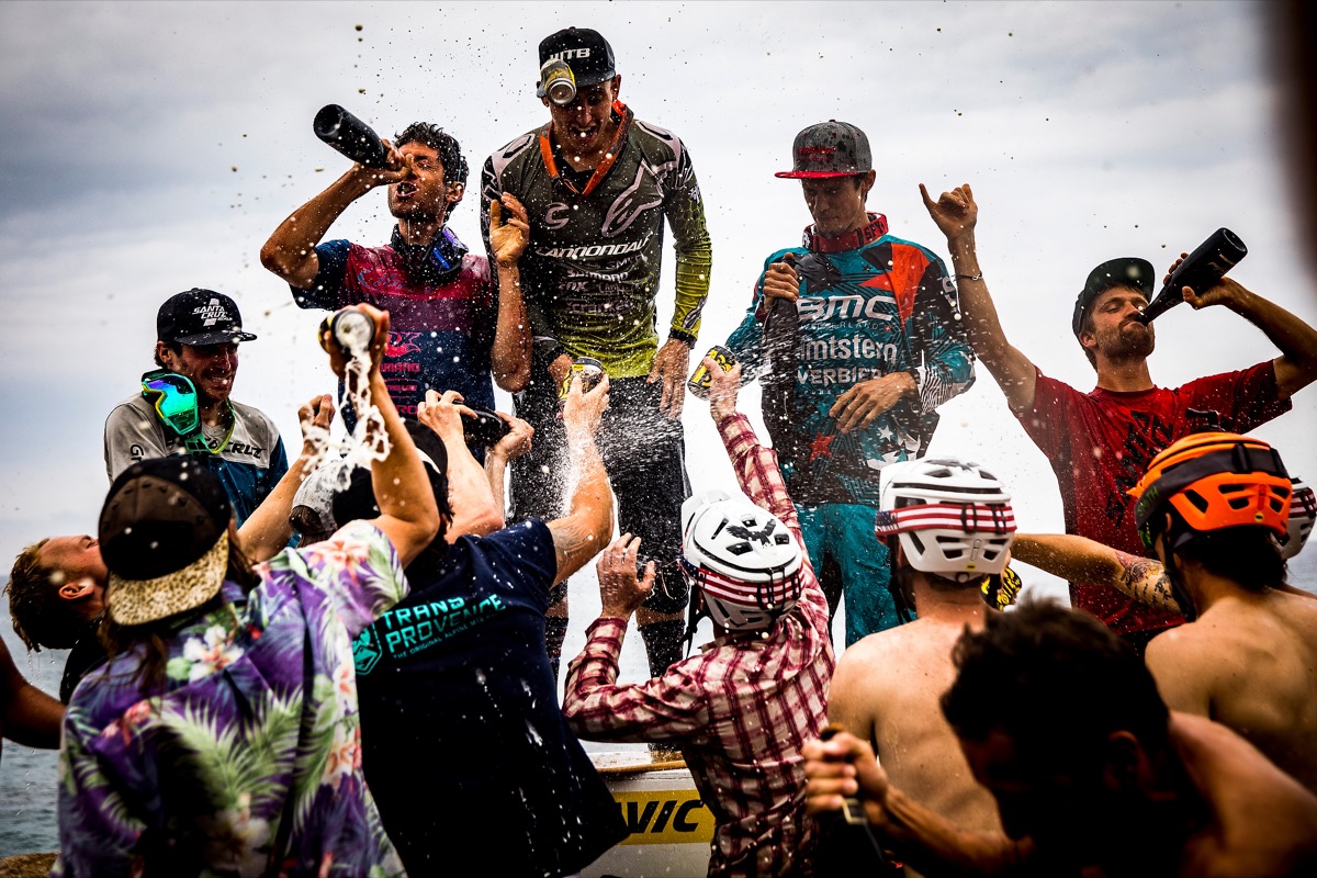 Pro Men's podium. Credit: Sven Martin