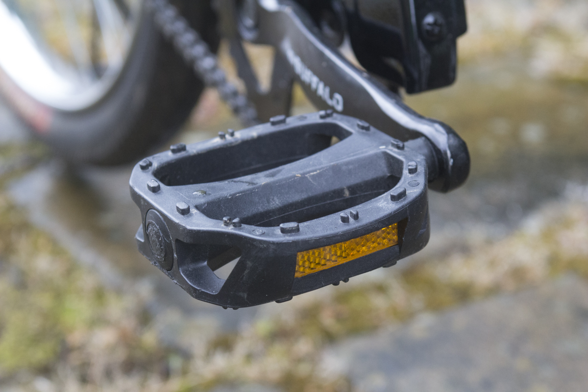 Composite pedals have replaced older metal ones in response to mechanic's feedback.
