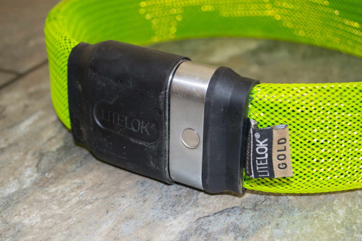 Rubber covered steel clasp