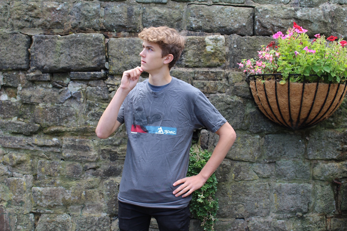 finn tusting posing flower pot wall