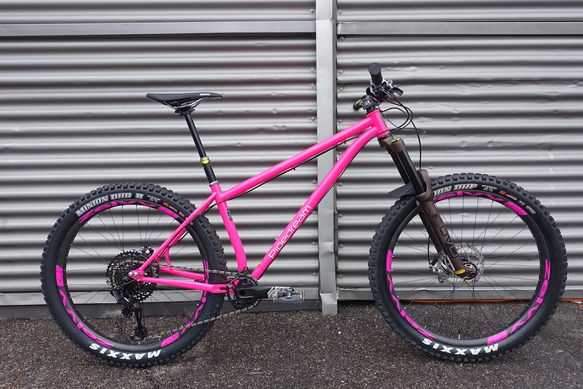 pipedream hardtail steel 27.5 plus 29 pink dvo zelvy