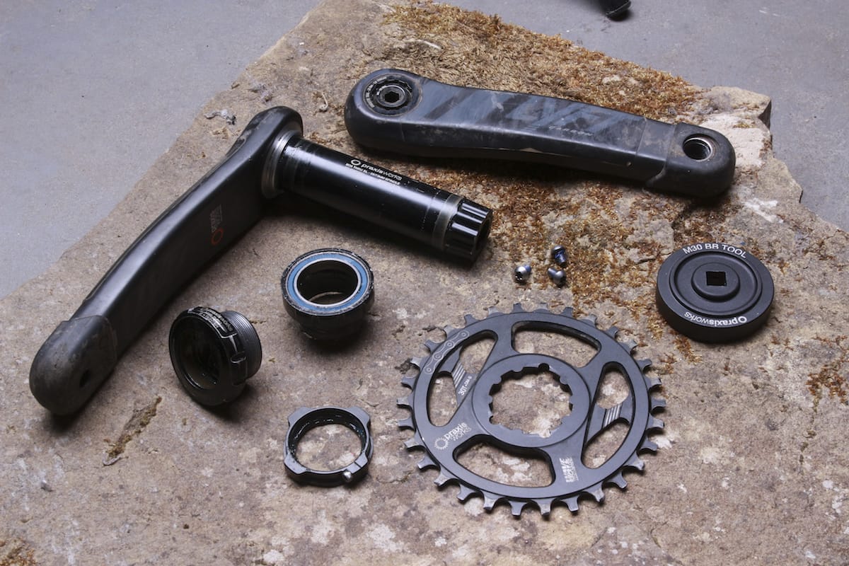 praxis lyft carbon crank chainring chain bottom bracket