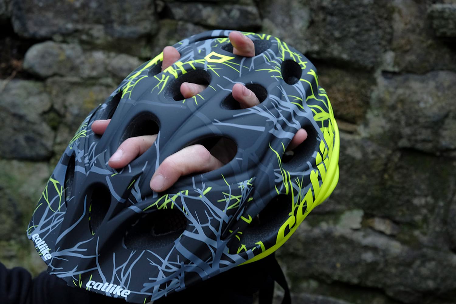 catlike helmet gross fingers weird