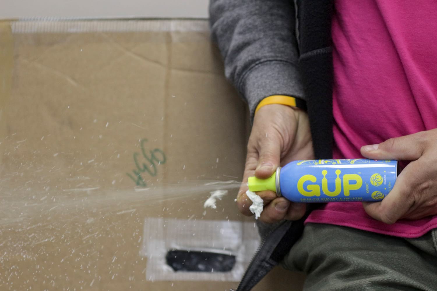 gup sealant tubeless inflator spray chipps gross