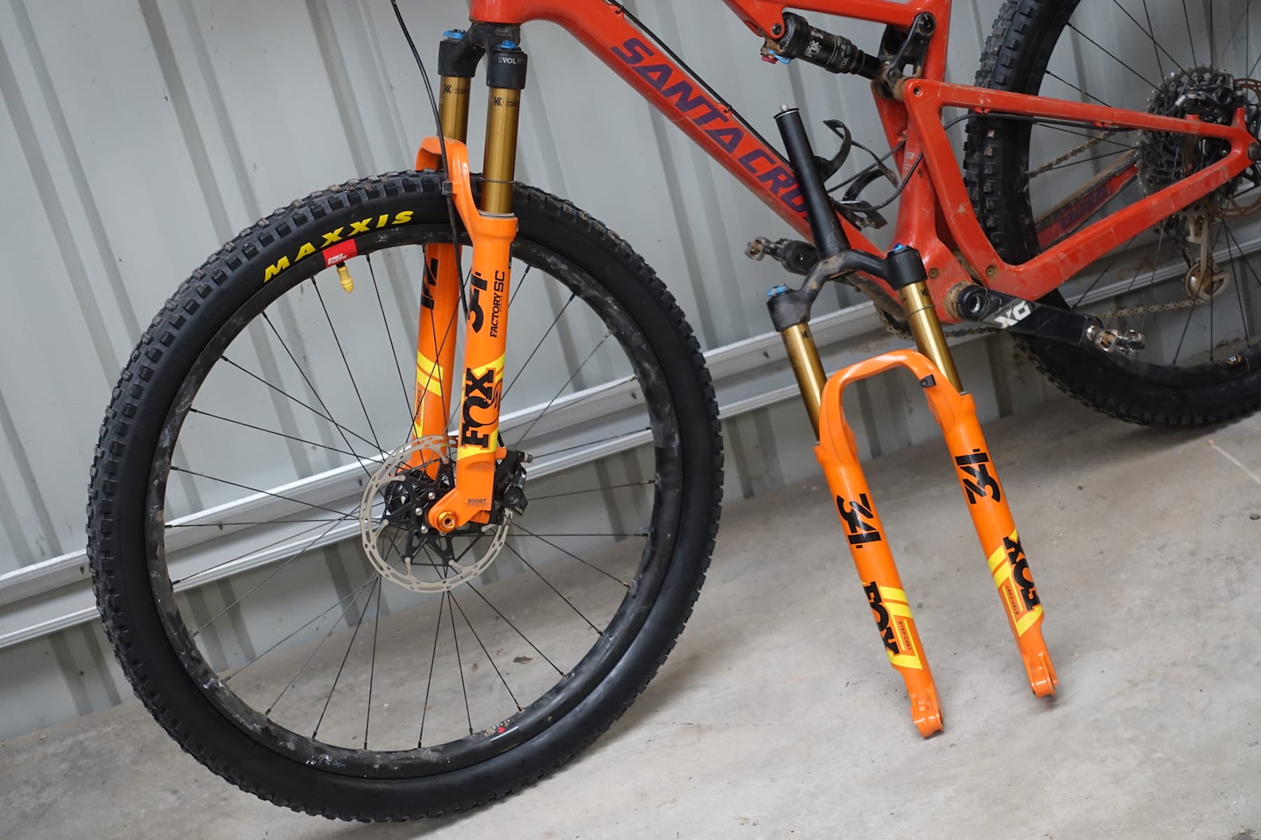 santa cruz blur fork offset fox 34 step-cast