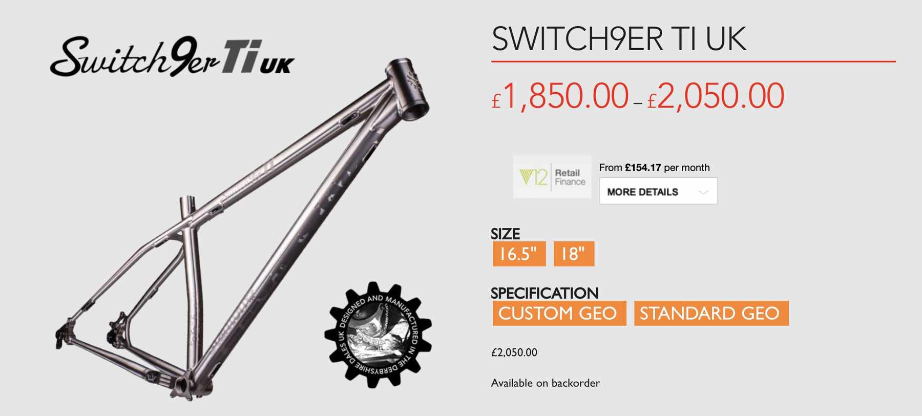 stanton bikes switch9er ti UK