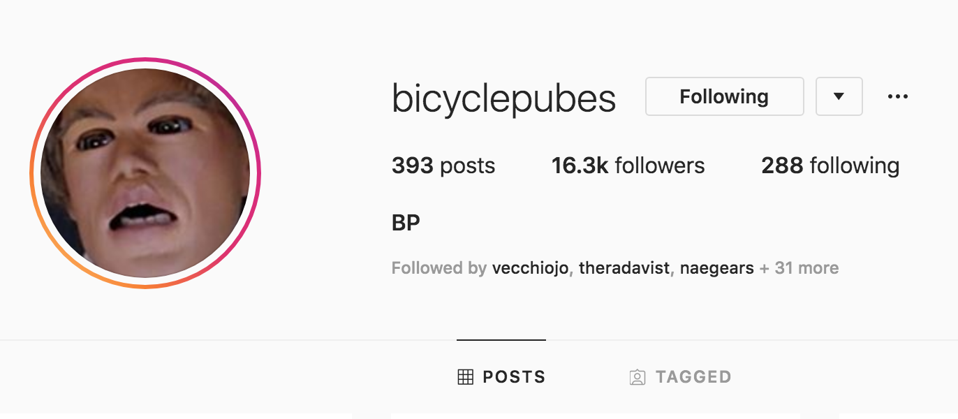 Who is bicycle pubes