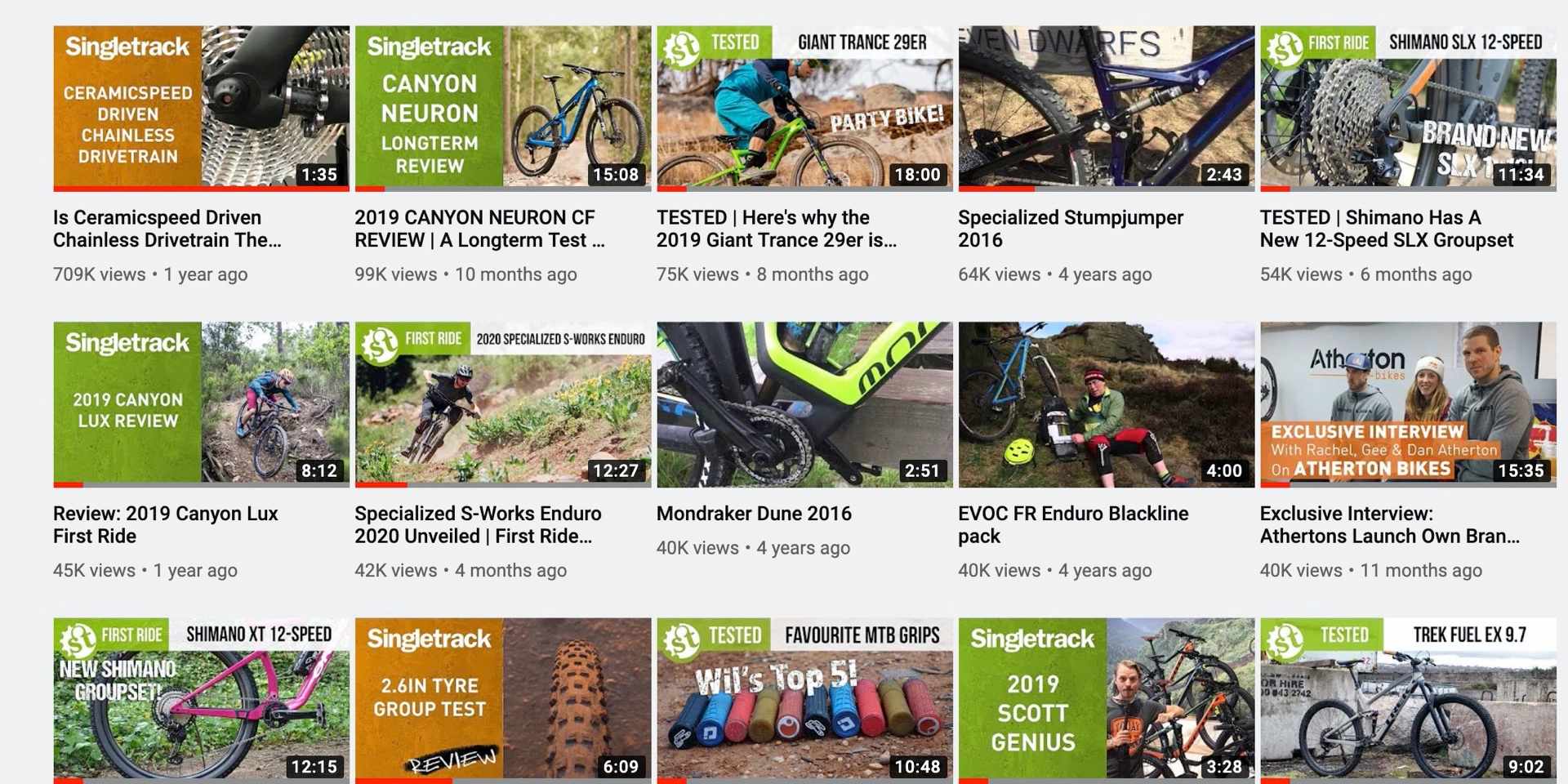 Singletrack's Top 10 Most Popular Videos of 2019