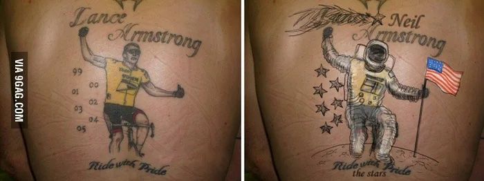 bad bike tattoo lance armstrong neil