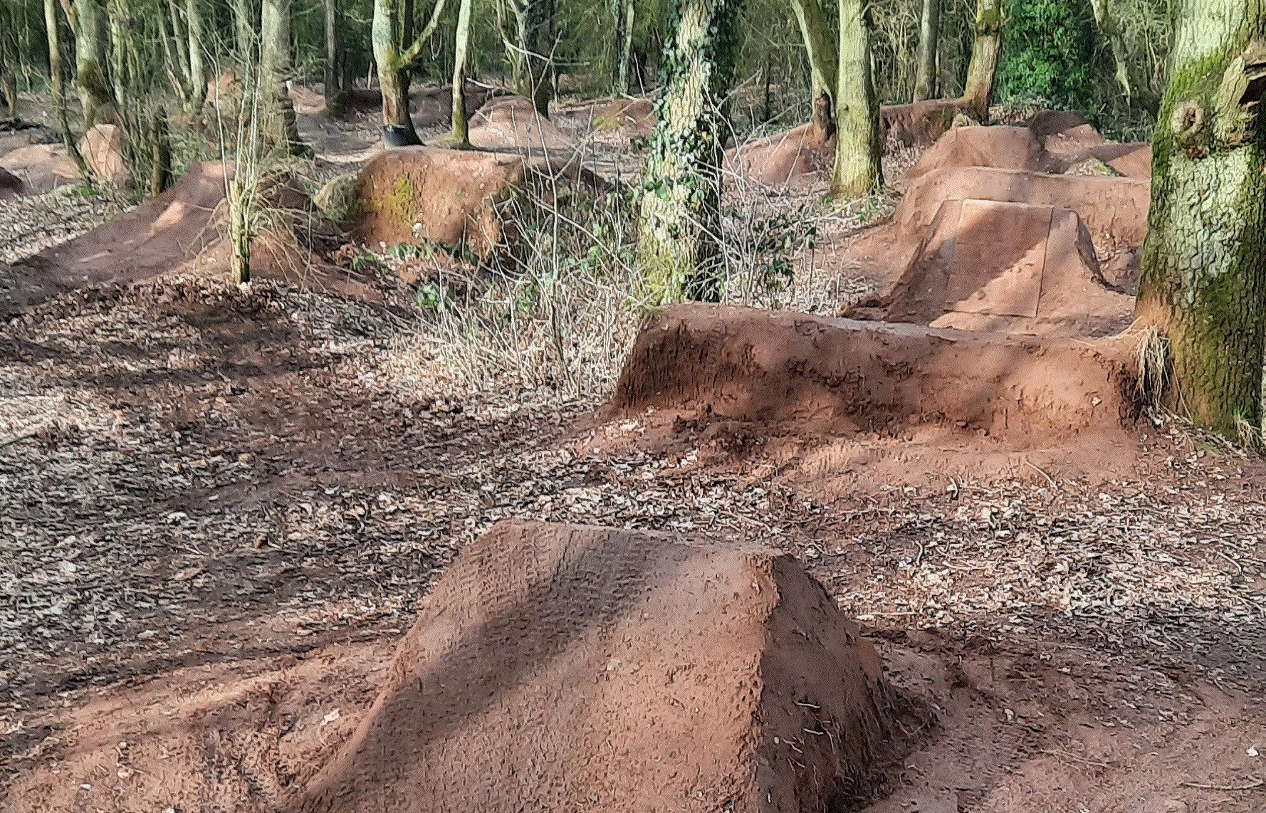 Burlish bike park jumps