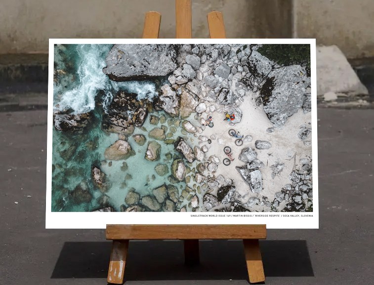 Singletrack Issue 149 Art Print – Martin Bissig – Riverside Respite
